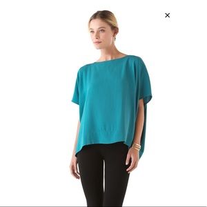 DVF New Hanky Silk Blouse in Deep Cove